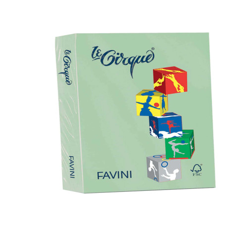 Carta Le Cirque - A3 - 80 gr - verde pastello 107 - Favini - conf. 500 fogli