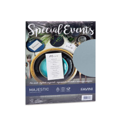 Carta metallizzata Special Events - A4 - 120 gr - argento - Favini - conf. 20 fogli