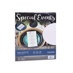 Carta metallizzata Special Events - A4 - 120 gr - bianco - Favini - conf. 20 fogli