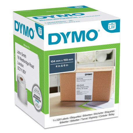 Rotolo 220 etichette LW S0904980 - 104 x 159 mm - carta - indirizzi XL - bianco - Dymo