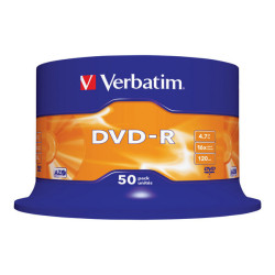 Verbatim - 50 x DVD-R - 4.7 GB 16x - argento opaco - campana