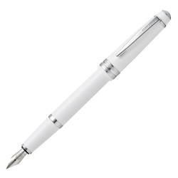 Penna stilografica Bailey Light - punta M - fusto bianco/cromo - Cross