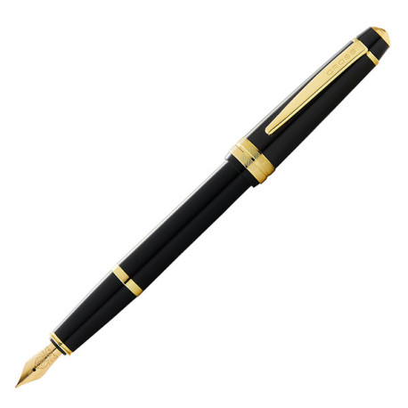 Penna stilografica Bailey Light - punta M - fusto nero/oro - Cross
