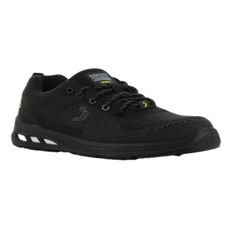 Calzatura bassa da lavoro Ecofitz S1P LOW - numero 42 - maglia riciclata - nero - Safety Jogger