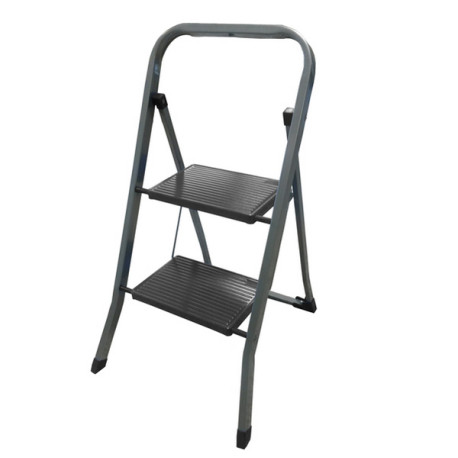 Scaletta Dalì - 2 gradini - acciaio verniciato - grigio chiaro - Marchetti