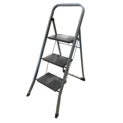 Scaletta Dalì - 3 gradini - acciaio verniciato - grigio - Marchetti