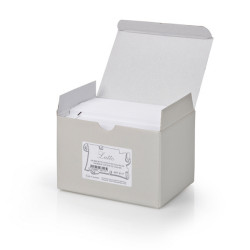 Scatola 100 biglietti + 100 buste - Lutto - bianco - 9 x 14 cm - Rex Sadoch