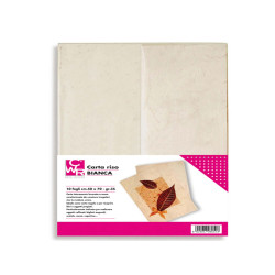 Carta riso - 50 x 70 cm - 25 g -  bianco - CWR - conf. 10 fogli