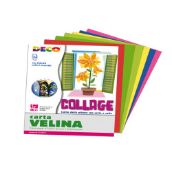 Carta velina - 24 x 34 cm - 20 gr - colori assortiti - Deco - 24 fogli