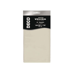 Carta velina - 50 x 76 cm - 20 gr - avorio - Deco - busta 5 fogli