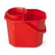 Secchio con strizzatore - PPL riciclabile - 12 L - rosso - PerfettoFactory