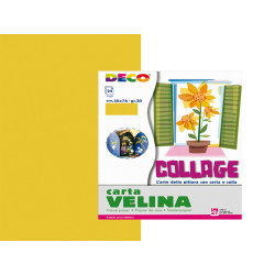 Carta velina - 50 x 76 cm - 20 gr - oro - Deco - busta 24 fogli