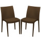 Sedia Venice - 51 x 49 x 80 cm - polipropilene - moka - Grandsoleil - conf. 2 pezzi