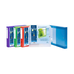 Cartella 3 lembi con bottone Kreacover - A4 - dorso 4 cm - PP - colori assortiti - Exacompta