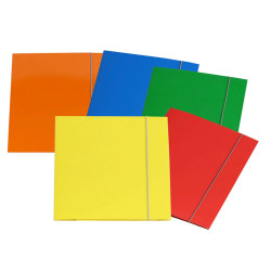 Cartella 3 lembi con elastico - A4 - dorso variabile - cartone plastificato - colori assortiti - Cartotecnica del Garda