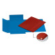 Cartella 3 lembi con elastico - A4 - dorso variabile - fibrone - blu - Cartotecnica del Garda