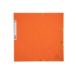 Cartella 3 lembi con elastico angolare - A4 - dorso 0,3 cm - cartoncino Lustrè - arancio - Exacompta