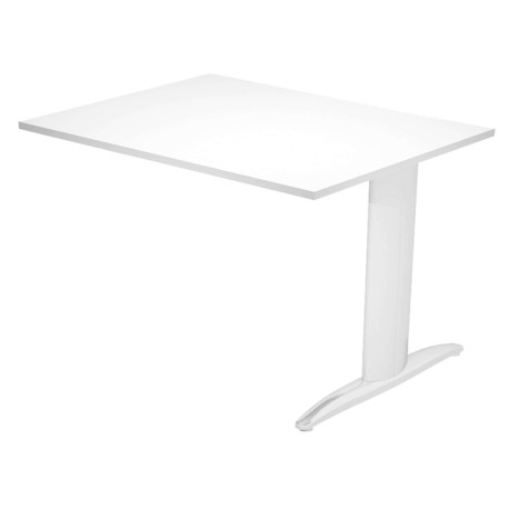 Allungo reversibile dx/sx per scrivanie Easy - 80 x 60 cm - Bianco/metal cromato