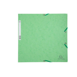 Cartella 3 lembi con elastico angolare - A4 - dorso 0,3 cm - cartoncino Lustrè - verde tiglio - Exacompta