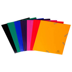 Cartella 3 lembi con elastico angolare - A4 - PP - colori assortiti - Exacompta