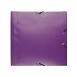 Cartella 3 lembi con elastico angolare - A4 - PP - viola - Exacompta