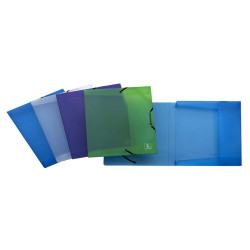 Cartella 3 lembi con elastico angolare 2ndLife - 22 x 30 cm - dorso 2,5 cm - PP riciclato - mix 4 colori - Favorit