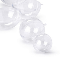 Sfera apribile in polistirene - trasparente - ø60mm - Colorosa