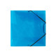 Cartella 3 lembi con elastico angolare Lumina - 22 x 30cm - dorso variabile - PP - blu - Favorit