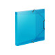 Cartella 3 lembi con elastico angolare Lumina - 24 x 32cm - dorso 2,5 cm - PP - blu - Favorit
