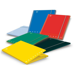 Cartella 3 lembi con elastico Monocromo - A4 - dorso 1,2 cm - colori assortiti - Pigna