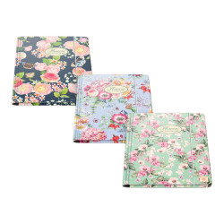 Cartella 3 lembi con elastico Nature Flowers - A4 - dorso piatto - fantasie assortite - Pigna