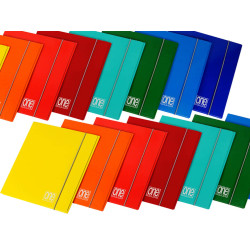 Cartella 3 lembi con elastico One Color - A4 - dorso 1 cm - colori brillanti - Blasetti