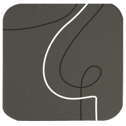 Sottobicchiere linea Linee - 10 x 10 cm - grigio - Stilcasa