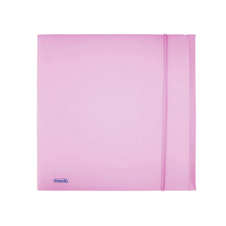 Cartella 3 lembi con elastico Pastel - 24 x 33cm - dorso 1 cm - PP - glicine - Favorit