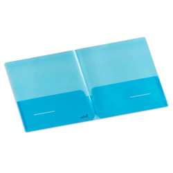 Cartella con doppia tasca Plastidea - A4 - PP - blu - Iternet - conf. 5 pezzi