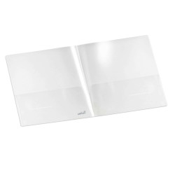 Cartella con doppia tasca Plastidea - A4 - PP - trasparente - Iternet - conf. 5 pezzi