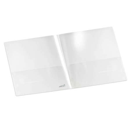Cartella con doppia tasca Plastidea - A4 - PP - trasparente - Iternet - conf. 5 pezzi