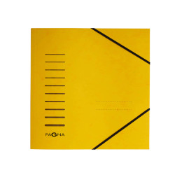 Cartella con elastico angolare - A4 - dorso variabile - cartoncino - giallo - Pagna
