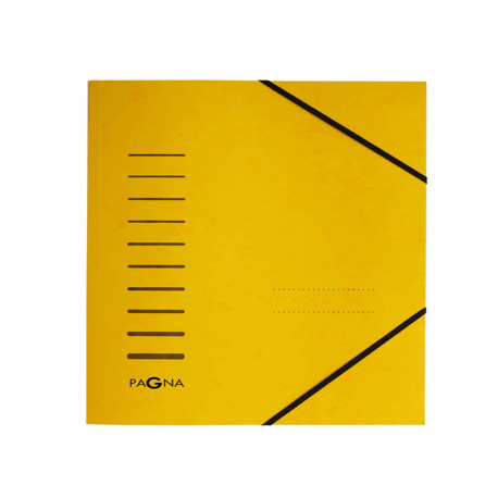 Cartella con elastico angolare - A4 - dorso variabile - cartoncino - giallo - Pagna