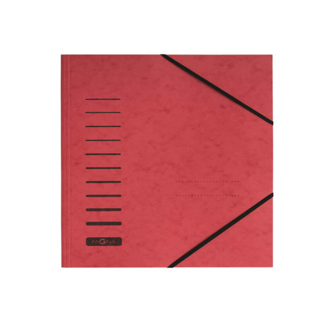 Cartella con elastico angolare - A4 - dorso variabile - cartoncino - rosso - Pagna