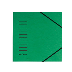 Cartella con elastico angolare - A4 - dorso variabile - cartoncino - verde - Pagna