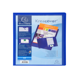 Cartella di presentazione con 2 alette Kreacover - A4 - PP - blu - Exacompta