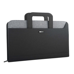 Cartella portablocco - con manici - nero/grigio - 28,5x36cm - City Time