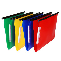Cartella sospesa Cartesio PP - armadio - PPL - interasse 33 cm - fondo V - 32,6 x 28 cm - colori assortiti - Bertesi
