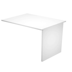 Allungo reversibile dx/sx per scrivanie Easy - 80 x 60 cm - con fianchi pannello - Bianco