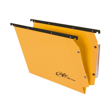 Cartella sospesa Joker - armadio - interasse 33 cm - fondo V - 33 x 28 cm - giallo - Bertesi