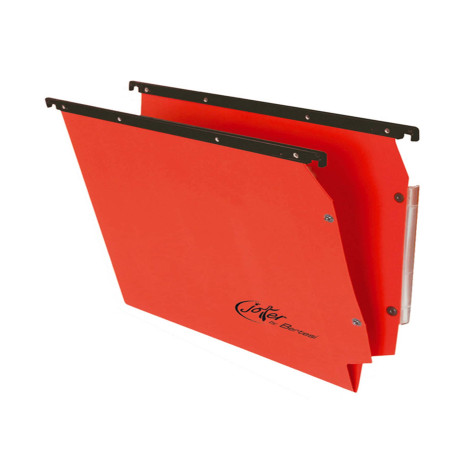 Cartella sospesa Joker - armadio - interasse 33 cm - fondo V - 33 x 28 cm - rosso - Bertesi