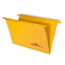 Cartella sospesa Joker - cassetto - interasse 33 cm - fondo V - 31,3 x 25 cm - giallo - Bertesi