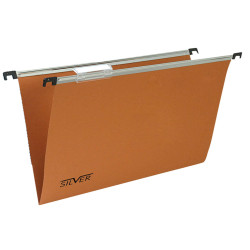 Cartella sospesa Silver - cassetto - interasse 33 cm - fondo V - 31,2 x 25 cm -  arancio - Bertesi
