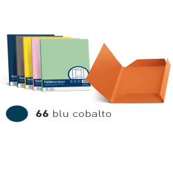 Cartellina 3 lembi Luce - 200 gr - A4 - cartoncino bristol - blu cobalto - Favini - conf. 25 pezzi